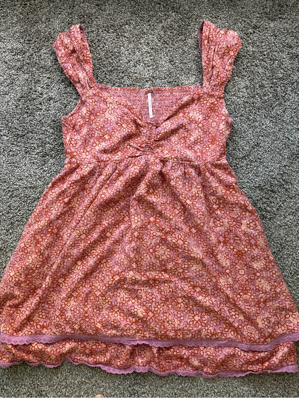 Free People Pink Floral Mini Dress
